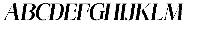 Angelons Bold Semi Condensed Italic Font UPPERCASE