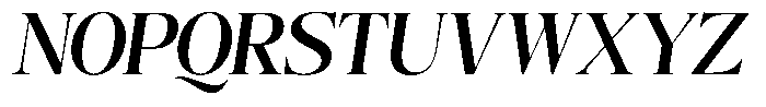 Angelons Bold Semi Condensed Italic Font UPPERCASE