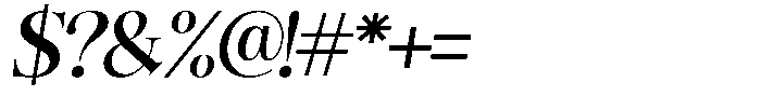 Angelons Bold Semi Expanded Italic Font OTHER CHARS