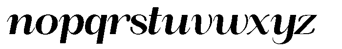 Angelons Bold Semi Expanded Italic Font LOWERCASE