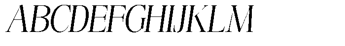 Angelons Condensed Italic Font UPPERCASE