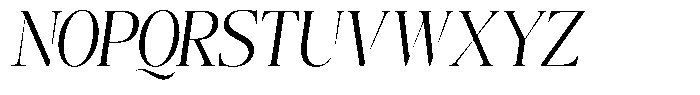 Angelons Condensed Italic Font UPPERCASE