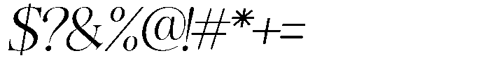 Angelons Expanded Italic Font OTHER CHARS