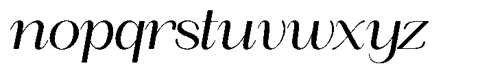 Angelons Expanded Italic Font LOWERCASE