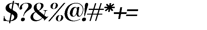 Angelons Extra Bold Expanded Italic Font OTHER CHARS