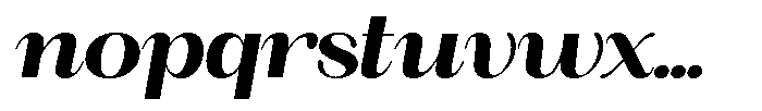 Angelons Extra Bold Expanded Italic Font LOWERCASE