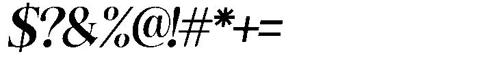 Angelons Extra Bold Italic Font OTHER CHARS
