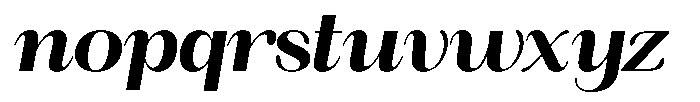 Angelons Extra Bold Semi Expanded Italic Font LOWERCASE