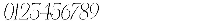 Angelons Extra Light Condensed Italic Font OTHER CHARS