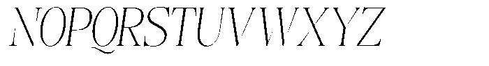 Angelons Extra Light Condensed Italic Font UPPERCASE