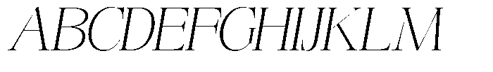 Angelons Extra Light Expanded Italic Font UPPERCASE