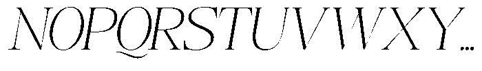 Angelons Extra Light Expanded Italic Font UPPERCASE