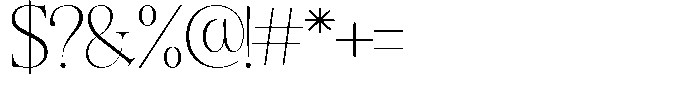 Angelons Extra Light Expanded Font OTHER CHARS