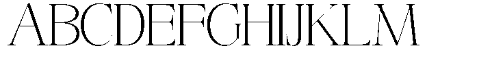 Angelons Extra Light Expanded Font UPPERCASE