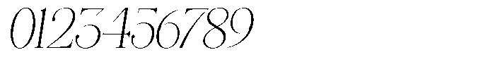 Angelons Extra Light Sem Condensed Italic Font OTHER CHARS