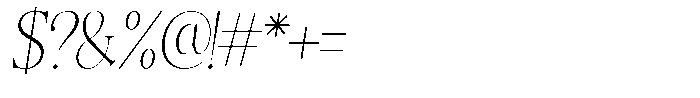 Angelons Extra Light Sem Condensed Italic Font OTHER CHARS