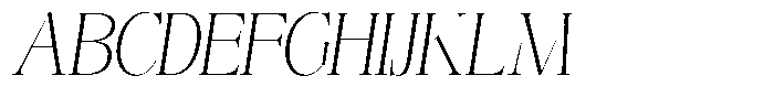 Angelons Extra Light Sem Condensed Italic Font UPPERCASE