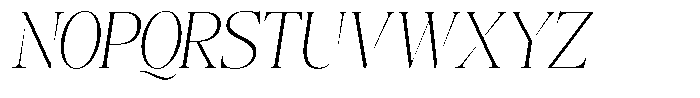 Angelons Extra Light Sem Condensed Italic Font UPPERCASE
