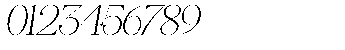 Angelons Extra Light Semi Expanded Italic Font OTHER CHARS