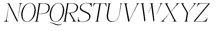Angelons Extra Light Semi Expanded Italic Font UPPERCASE