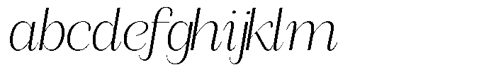 Angelons Extra Light Semi Expanded Italic FONT