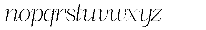 Angelons Extra Light Semi Expanded Italic Font LOWERCASE