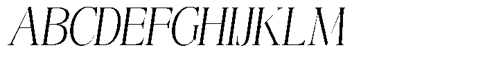 Angelons Light Condensed Italic Font UPPERCASE