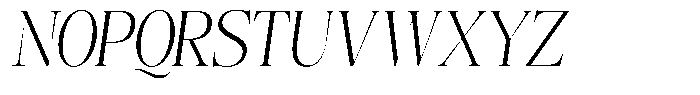 Angelons Light Condensed Italic Font UPPERCASE
