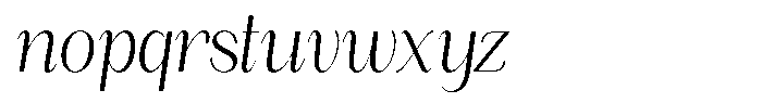 Angelons Light Condensed Italic Font LOWERCASE