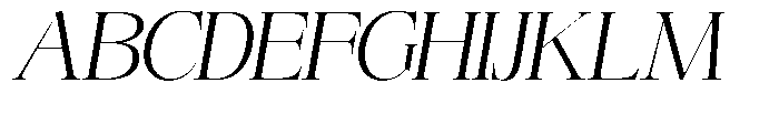 Angelons Light Expanded Italic Font UPPERCASE