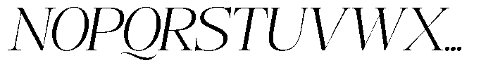 Angelons Light Expanded Italic Font UPPERCASE