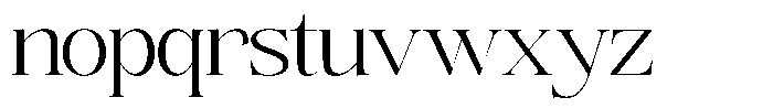 Angelons Light Expanded Font LOWERCASE