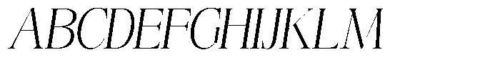 Angelons Light Semi Condensed Italic Font UPPERCASE