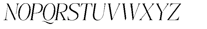 Angelons Light Semi Condensed Italic Font UPPERCASE