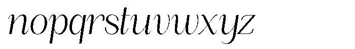 Angelons Light Semi Condensed Italic Font LOWERCASE