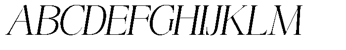 Angelons Light Semi Expanded Italic Font UPPERCASE