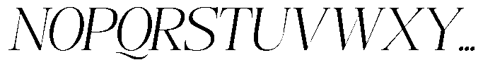 Angelons Light Semi Expanded Italic Font UPPERCASE