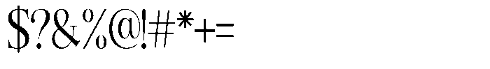 Angelons Medium Condensed Font OTHER CHARS