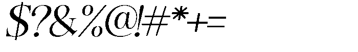 Angelons Medium Expanded Italic Font OTHER CHARS