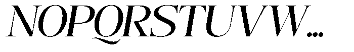 Angelons Medium Expanded Italic Font UPPERCASE