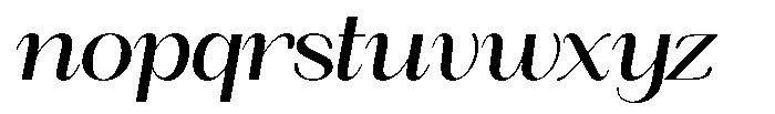 Angelons Medium Expanded Italic Font LOWERCASE