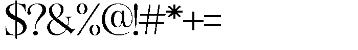 Angelons Medium Expanded Font OTHER CHARS