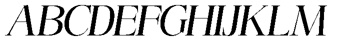 Angelons Medium Semi Expanded Italic Font UPPERCASE
