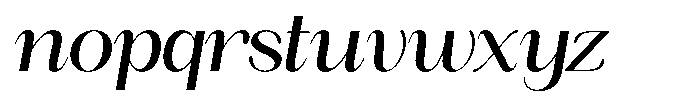 Angelons Medium Semi Expanded Italic Font LOWERCASE