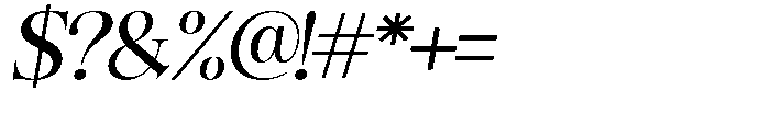 Angelons Semi Bold Expanded Italic Font OTHER CHARS