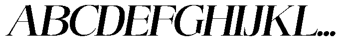 Angelons Semi Bold Expanded Italic Font UPPERCASE