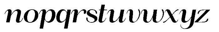 Angelons Semi Bold Expanded Italic Font LOWERCASE