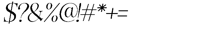 Angelons Semi Expanded Italic Font OTHER CHARS