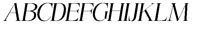 Angelons Semi Expanded Italic Font UPPERCASE