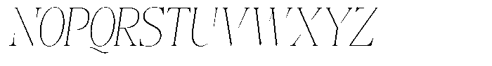 Angelons Thin Condensed Italic Font UPPERCASE